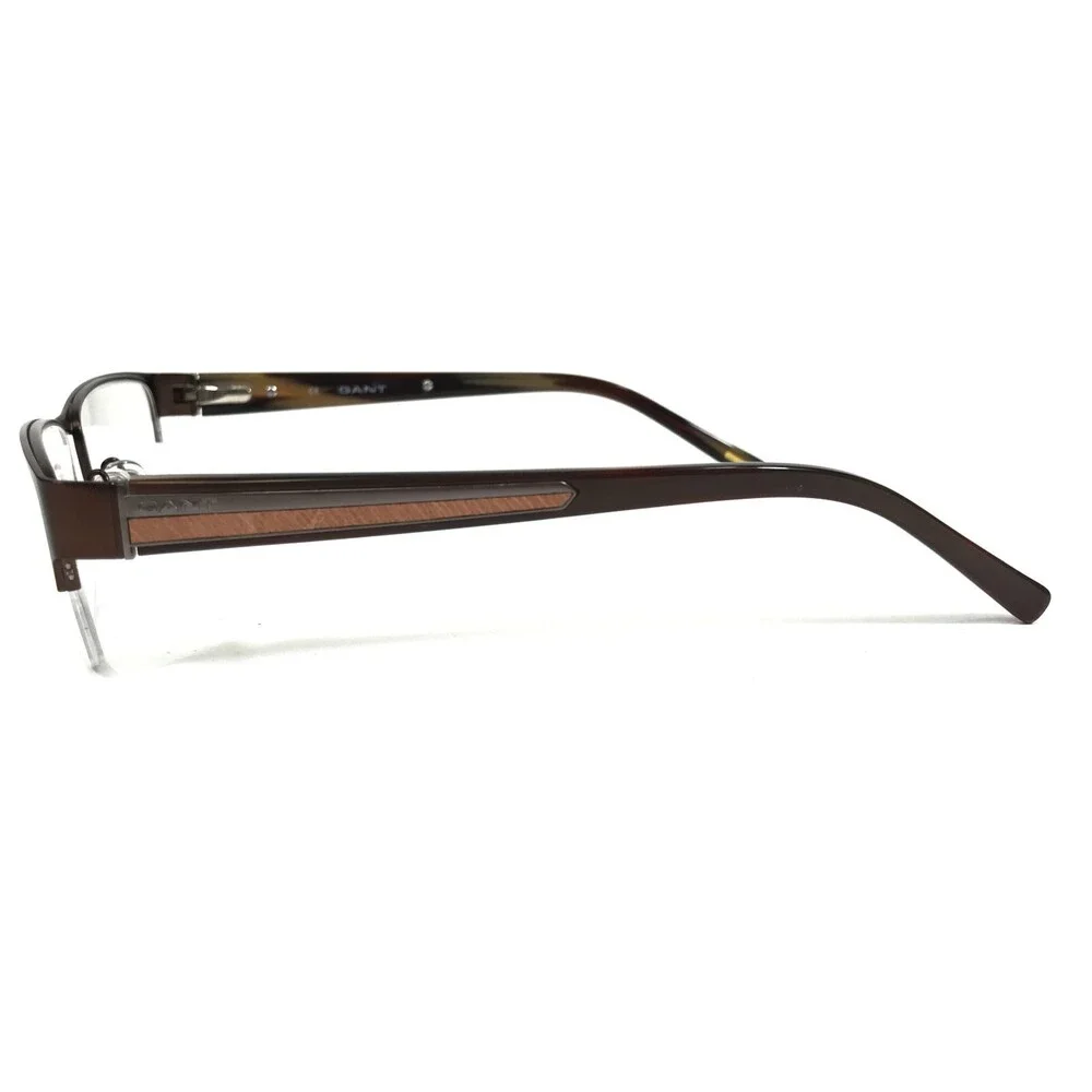 GANT Eyeglasses Frames G KENMORE SBRN Brown Rectangular Half Rim 54-17-140